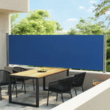 Schermata del giardino Vidaxl estensibile 140x600 cm blu