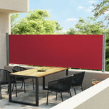 Schermo del giardino Vidaxl estensibile 140x600 cm rosso