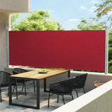 Schermata del giardino Vidaxl estensibile 600x160 cm rosso