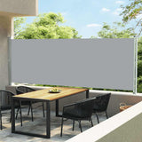 Schermata del giardino Vidaxl estendibile 600x160 cm grigio