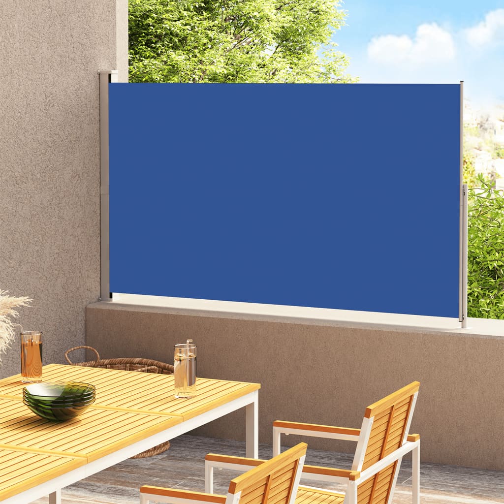 Schermo del giardino Vidaxl estendibile 180x300 cm blu