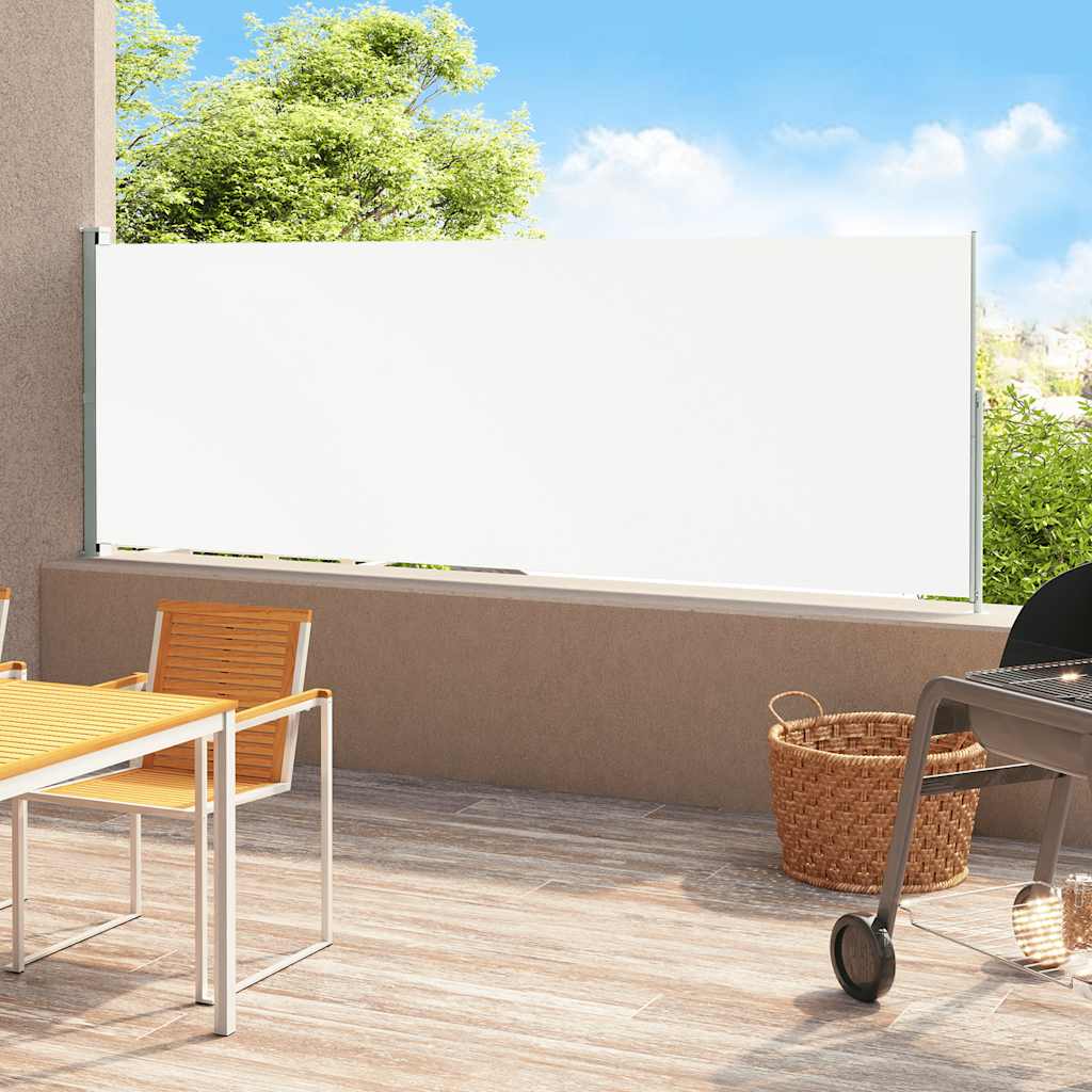 Schermo del giardino Vidaxl estendibile 200x500 cm crema