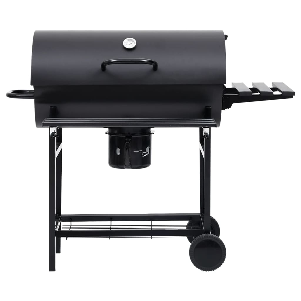 Vidaxl Barbecue Fat con ruedas y estantes de 115x85x95 cm de acero negro