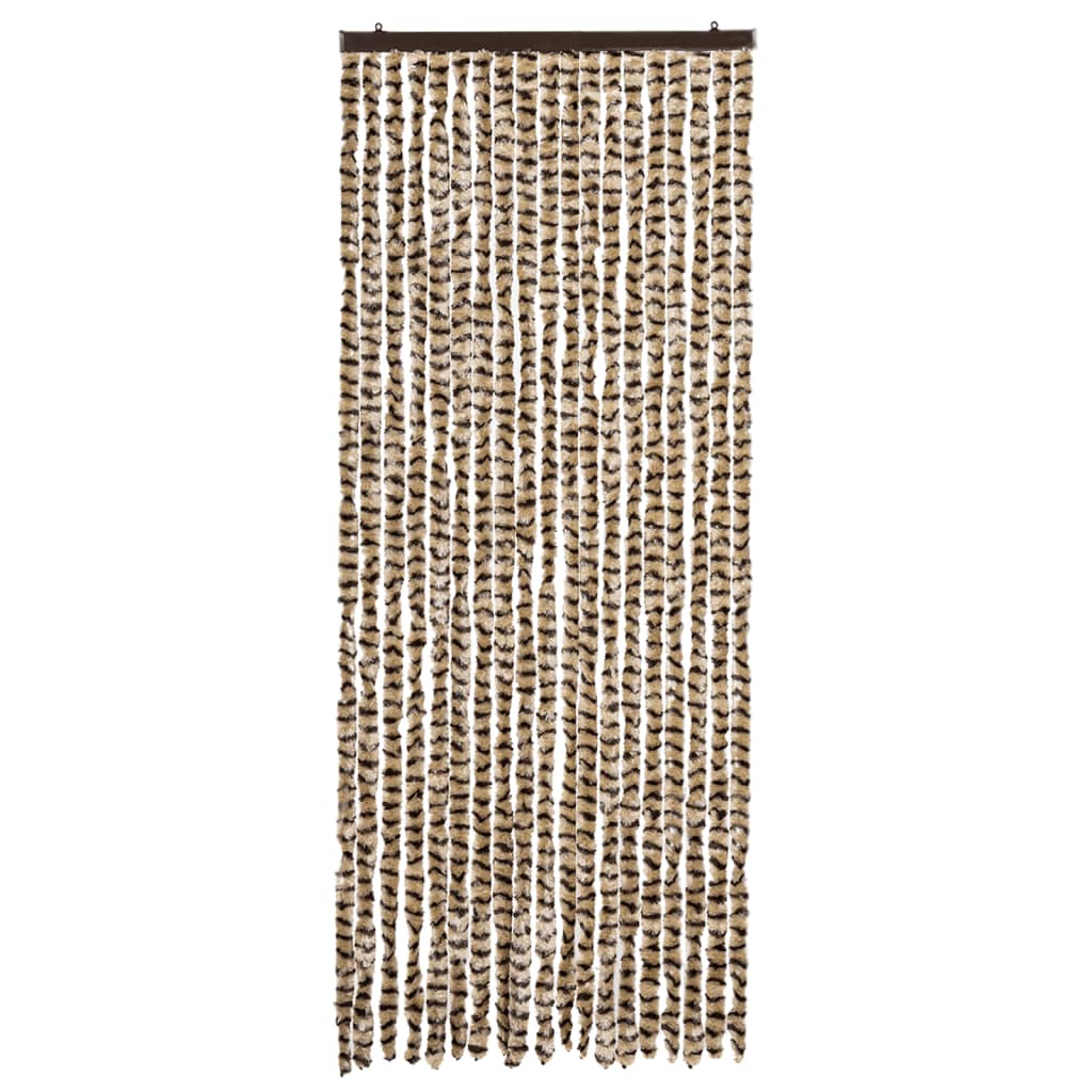 Vidaxl Fly Curtain 56x185 cm Chenille Beige og Brown