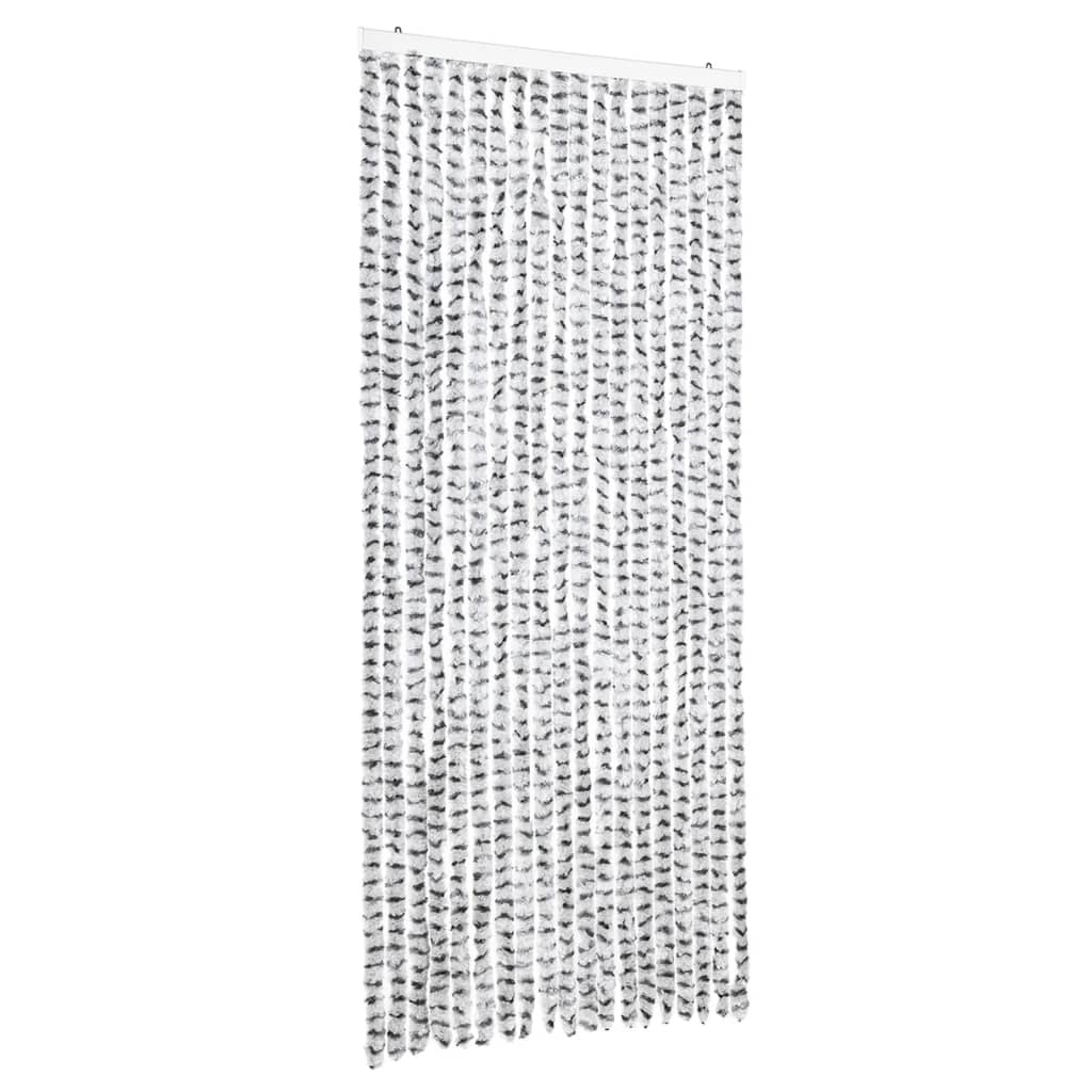 Vidaxl Fly Curtain 56x185 cm Luci di Chenille grigio scuro