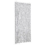 Vidaxl Fly Curtain 56x185 cm Luci di Chenille grigio scuro