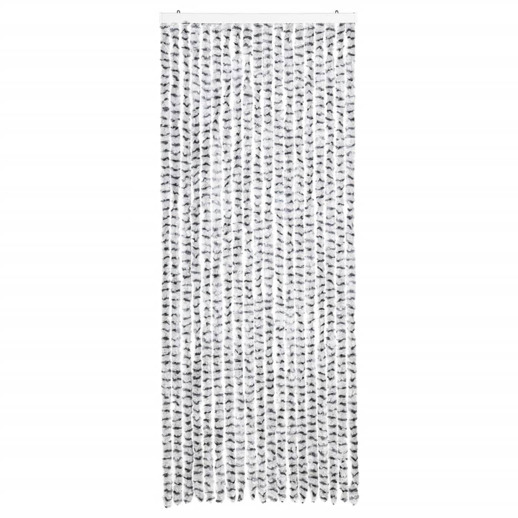 Vidaxl Fly Curtain 56x185 cm Luci di Chenille grigio scuro