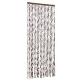 Vidaxl Fly Curtain 56x185 cm Chenille Taupe e White