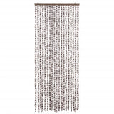 Vidaxl Fly Curtain 56x185 cm Chenille Taupe e White