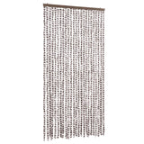 Vidaxl fléien Rido am 100x220 cm Chenille Taupe a wäiss