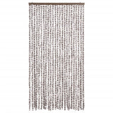 Vidaxl fléien Rido am 100x220 cm Chenille Taupe a wäiss