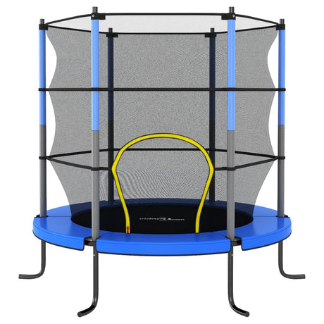 VidaXL Trampoline met veiligheidsnet rond 140x160 cm blauw