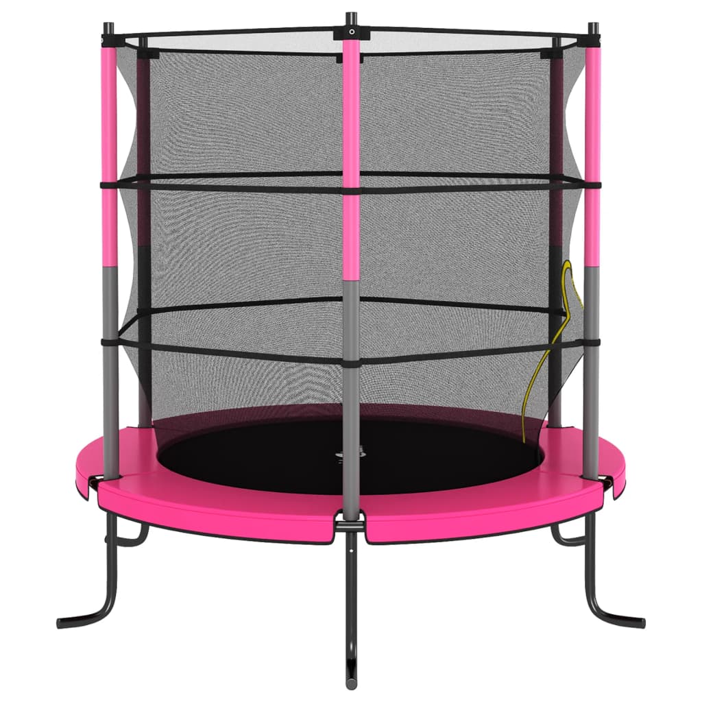 Vidaxl trampolin med säkerhetsnät runt 140x160 cm rosa