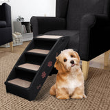 Vidaxl Dog Staircase Foldbar 62x40x49,5 cm svart