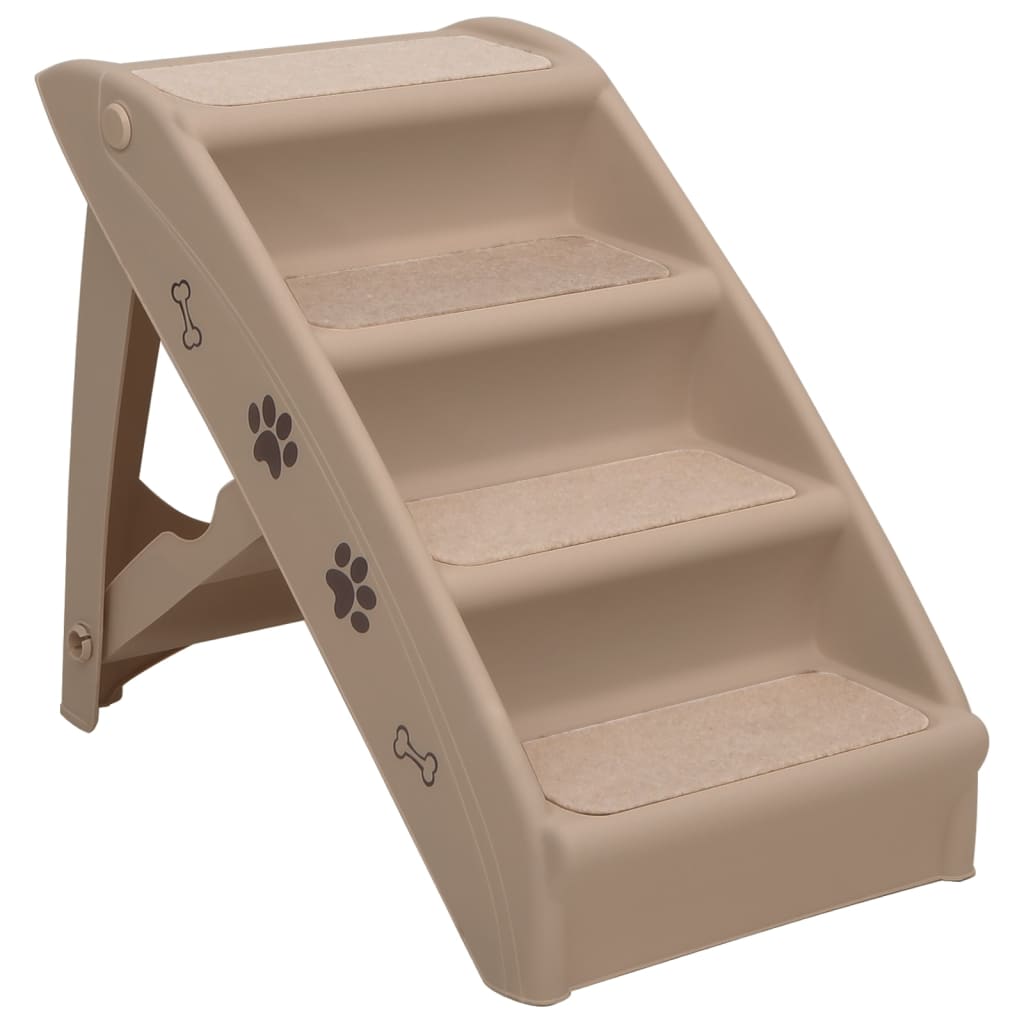 Vidaxl Dog Trappe Foldbar 62x40x49,5 cm brun