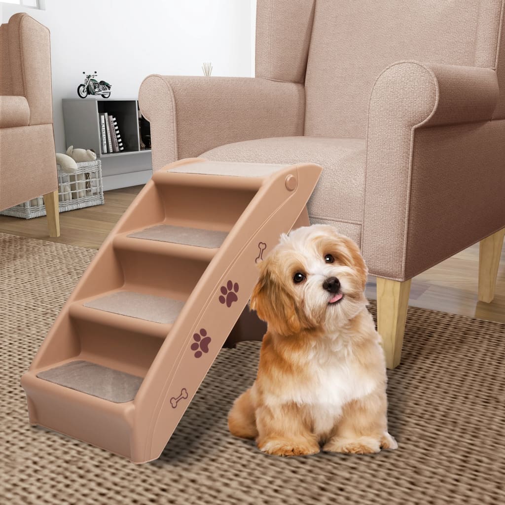 Vidaxl Dog Trappe Foldbar 62x40x49,5 cm brun