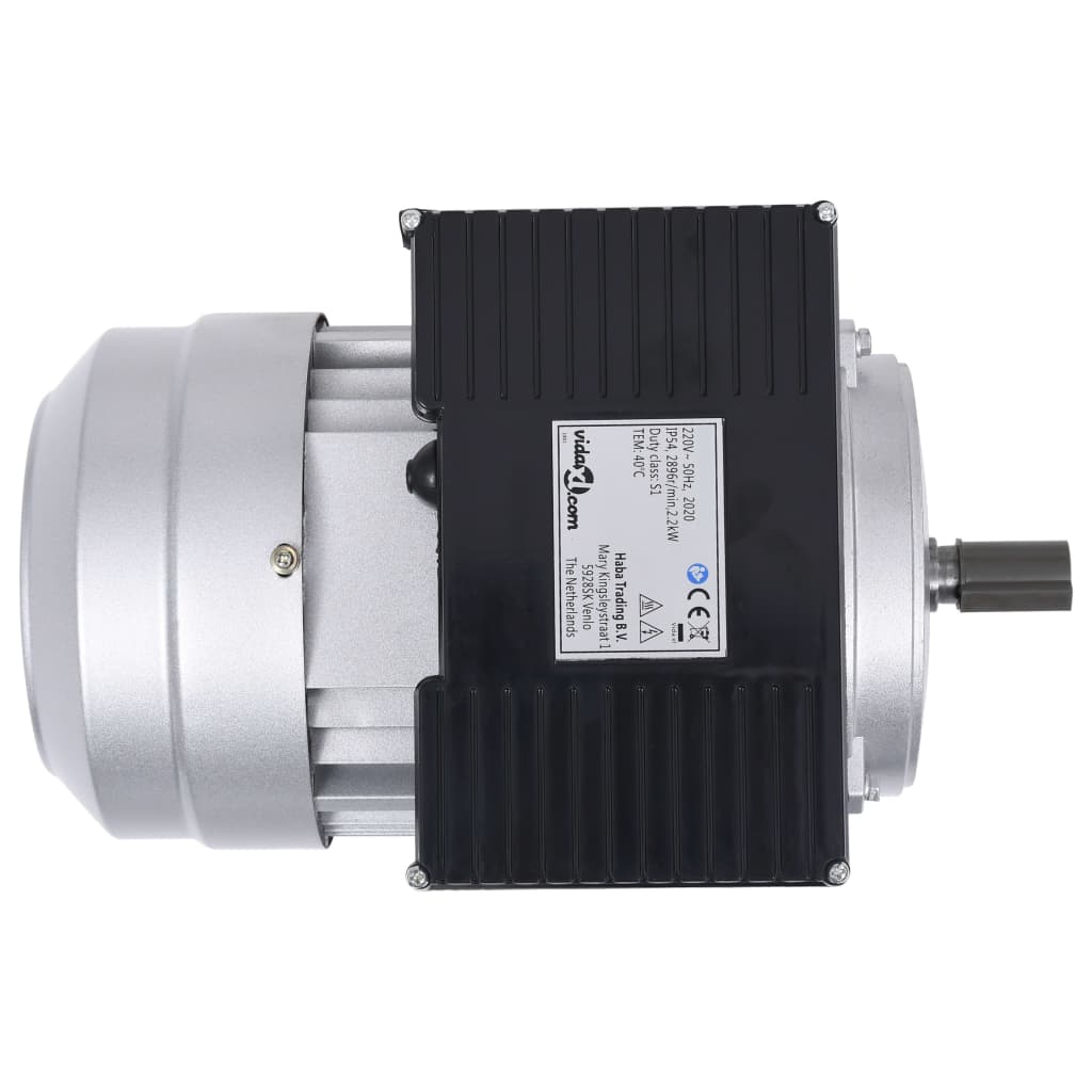 VidaXL Elektromotor 1 fase 2,2 kW 3 pk 2-polig 2800 rpm aluminium