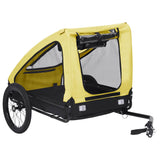 Vidaxl Dog Bike Trailer Yellow and Black