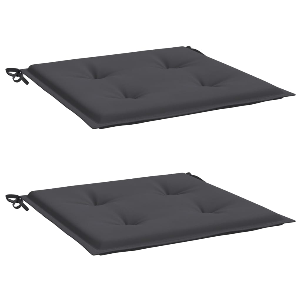 Vidaxl Garden Stol Puder 2 ST 40x40x3 cm Oxford stof Anthracite -farvet