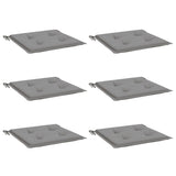 Vidaxl Garden Stol Puder 6 PCS 40x40x3 cm Oxford Stof Gray Gray