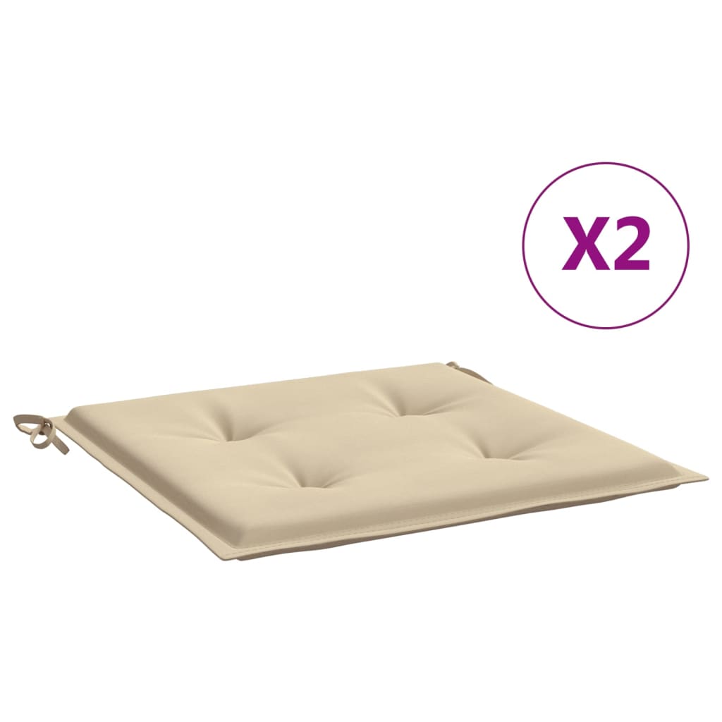 Vidaxl Garden stolpuder 2 stk 40x40x3 cm Oxford stof beige