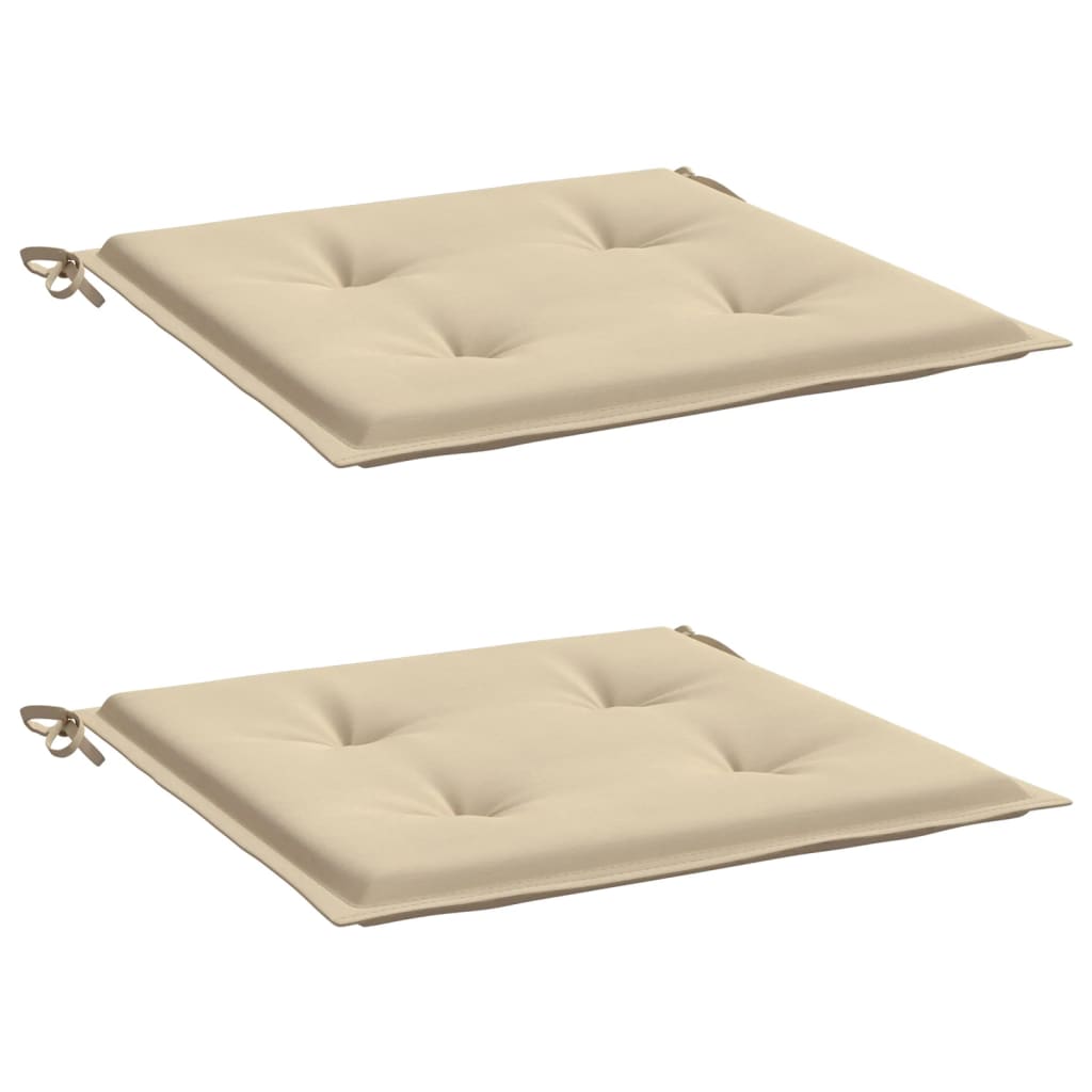 Vidaxl Garden stolpuder 2 stk 40x40x3 cm Oxford stof beige