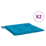 Vidaxl Garden Stol Puder 2 St 40x40x3 cm Oxford Stof Blue Blå