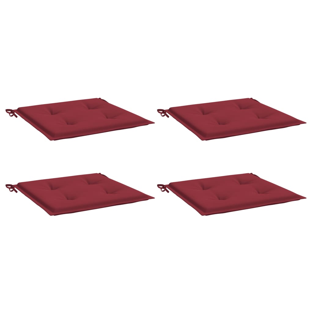 Vidaxl Garden Chair Puter 4 PC -er 40x40x3 cm Oxford Fabric Wine Red