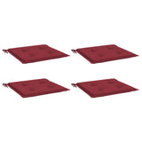 Vidaxl Garden Chair Puter 4 PC -er 40x40x3 cm Oxford Fabric Wine Red