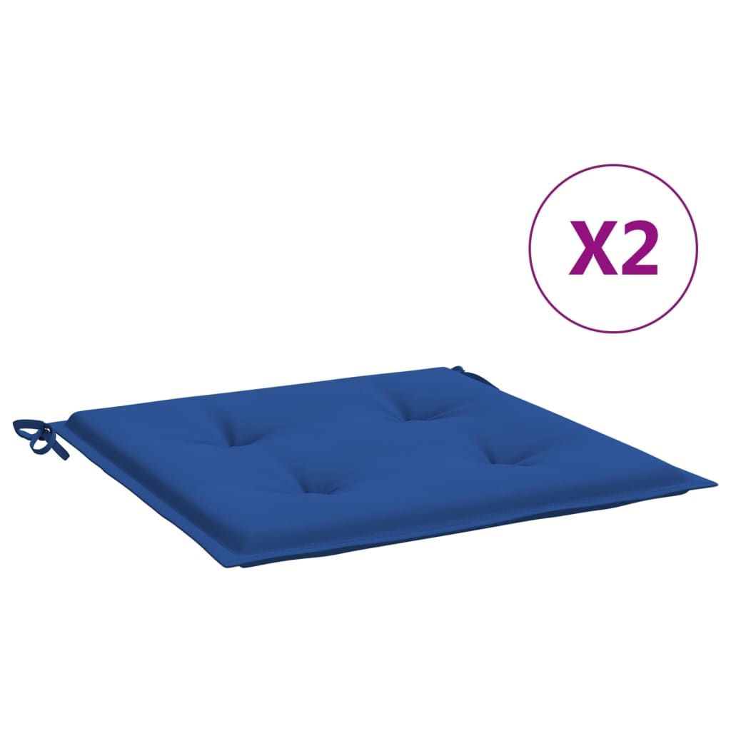 Vidaxl Garden Cushions 2 St 40x40x3 cm Tessuto oxford blu reale