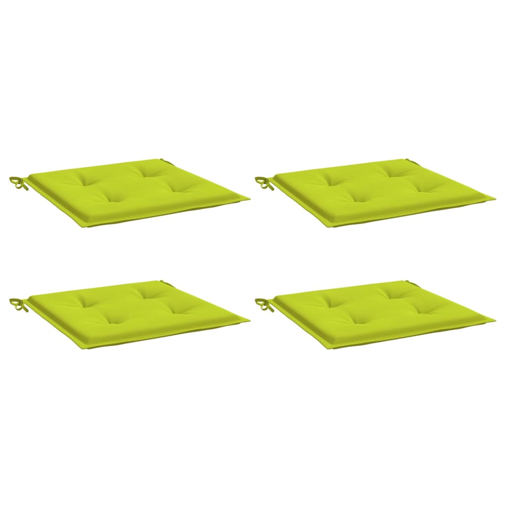 Cuscini da sedia da giardino Vidaxl 4 pezzi 40x40x3 cm tessuto oxford verde brillante