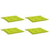 Cuscini da sedia da giardino Vidaxl 4 pezzi 40x40x3 cm tessuto oxford verde brillante