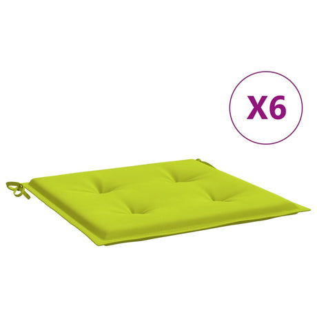 VidaXL Tuinstoelkussens 6 st 40x40x3 cm oxford stof felgroen