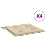 Vidaxl Garden Stol Puder 4 ST 50X50X3 CM Oxford Stof beige