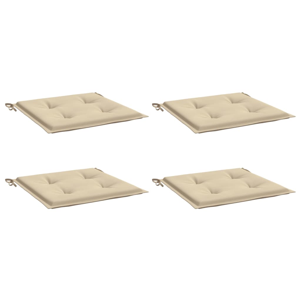 Vidaxl Garden Stol Puder 4 ST 50X50X3 CM Oxford Stof beige