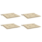 Vidaxl Garden Stol Puder 4 ST 50X50X3 CM Oxford Stof beige