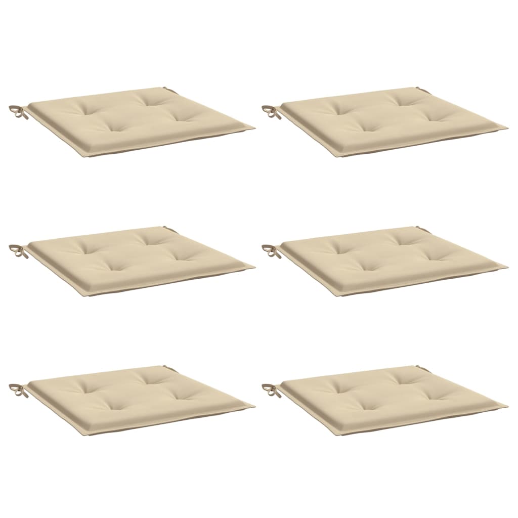 Vidaxl Garden Frea Poduszki 6 St 50x50x3 Cm Oxford Fabric Beige