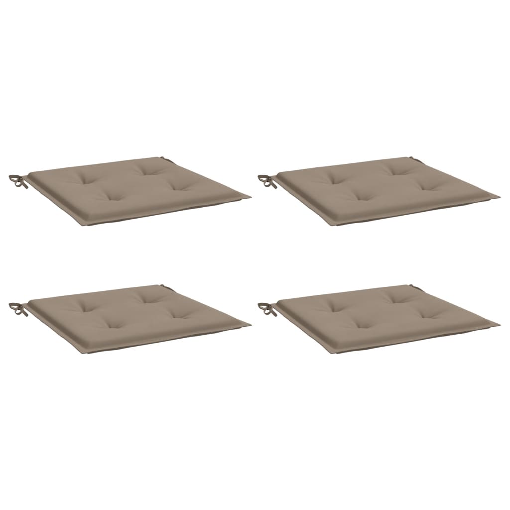 Vidaxl Garden Stol Puder 4 ST 50X50X3 CM Oxford Fabric Taupe