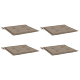 Vidaxl Garden Stol Puder 4 ST 50X50X3 CM Oxford Fabric Taupe