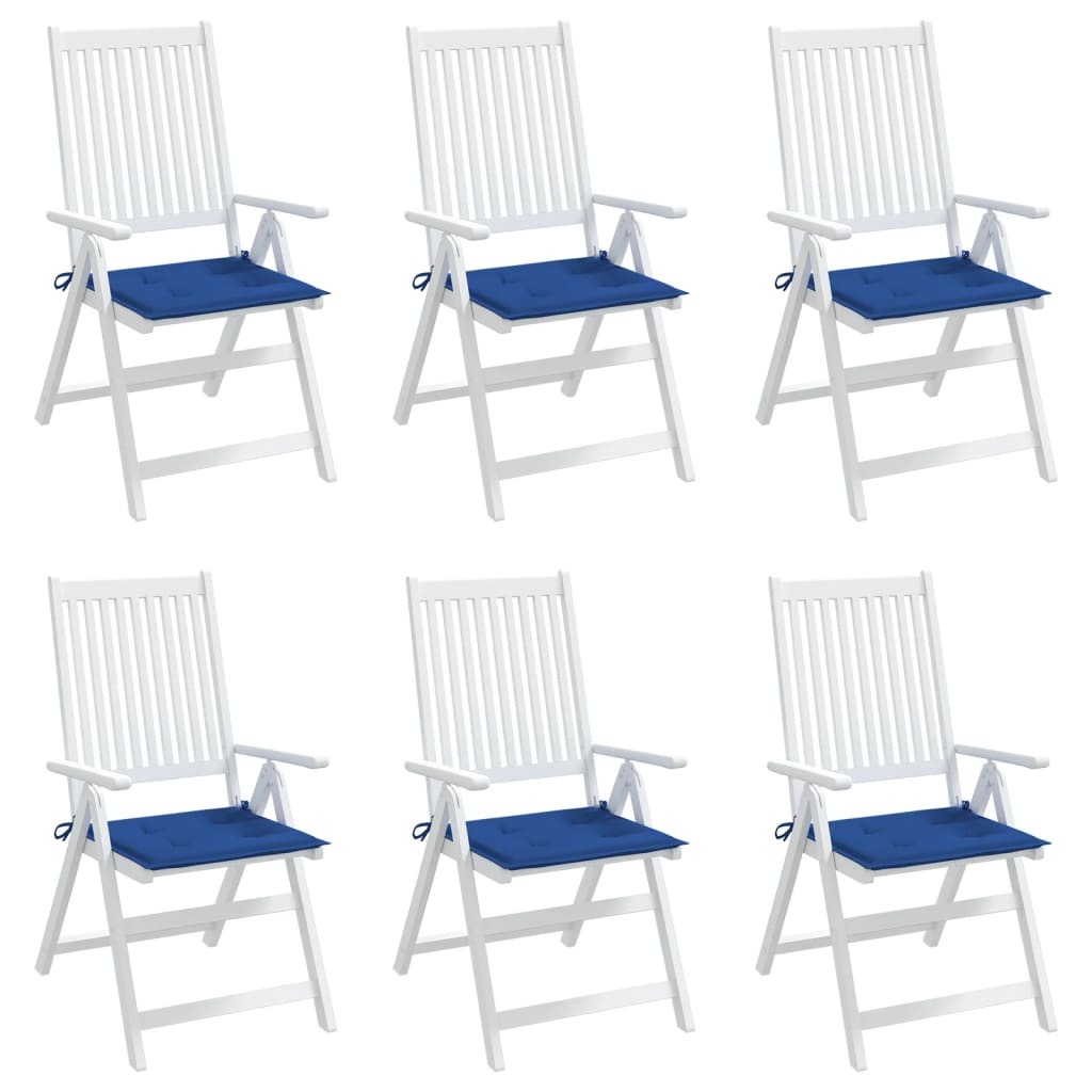 Vidaxl Garden Chair Puter 6 St 50x50x3 cm Oxford Fabric Royal Blue