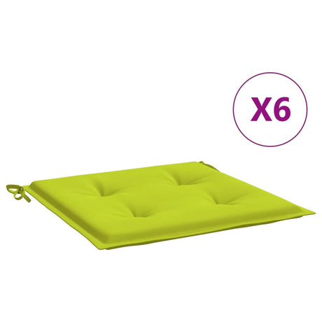 VidaXL Tuinstoelkussens 6 st 50x50x3 cm oxford stof felgroen