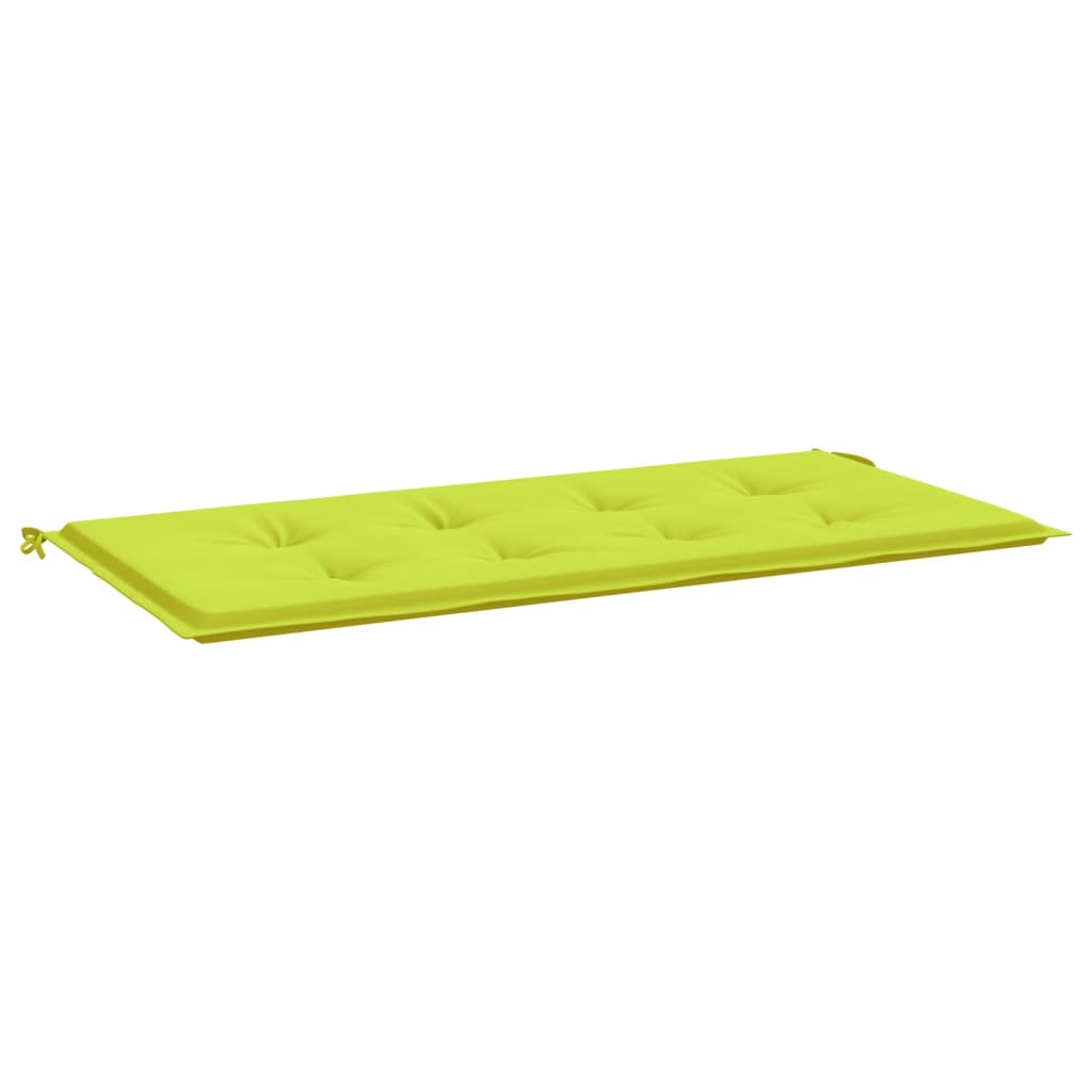 Vidaxl Garden Banch Cushion 100x50x3 cm Tessuto Oxford verde brillante