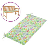 Vidaxl Garden Bench Cushion 100x50x3 cm Modello di foglie in tessuto Oxford