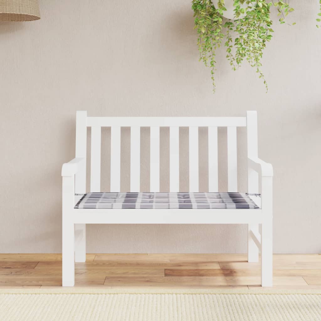 Vidaxl Garden Bench Cushion 100x50x3 cm Tessuto di tessuto Oxford Modello grigio