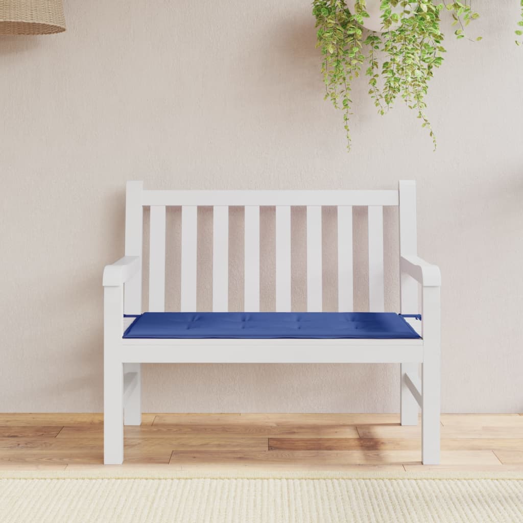 Vidaxl Garden Bench Pushion 120x50x3 cm Oxford Stof Royal Blue