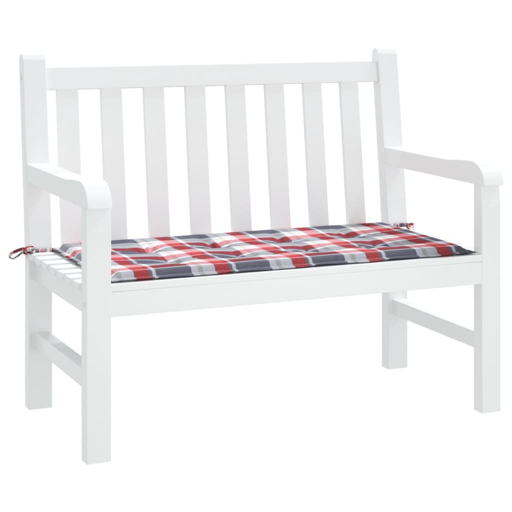 Vidaxl Garden Bench polštář 120x50x3 cm Oxford Fabric Diamond vzorec červená