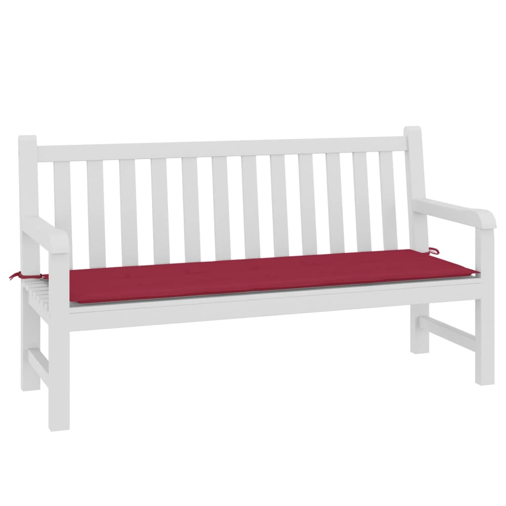 Vidaxl Garden Bench Cushion 150x50x3 cm Essicatore di bordo rosso