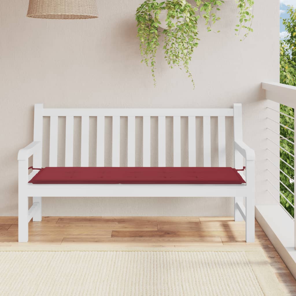 Vidaxl Garden Bench Cushion 150x50x3 cm Essicatore di bordo rosso