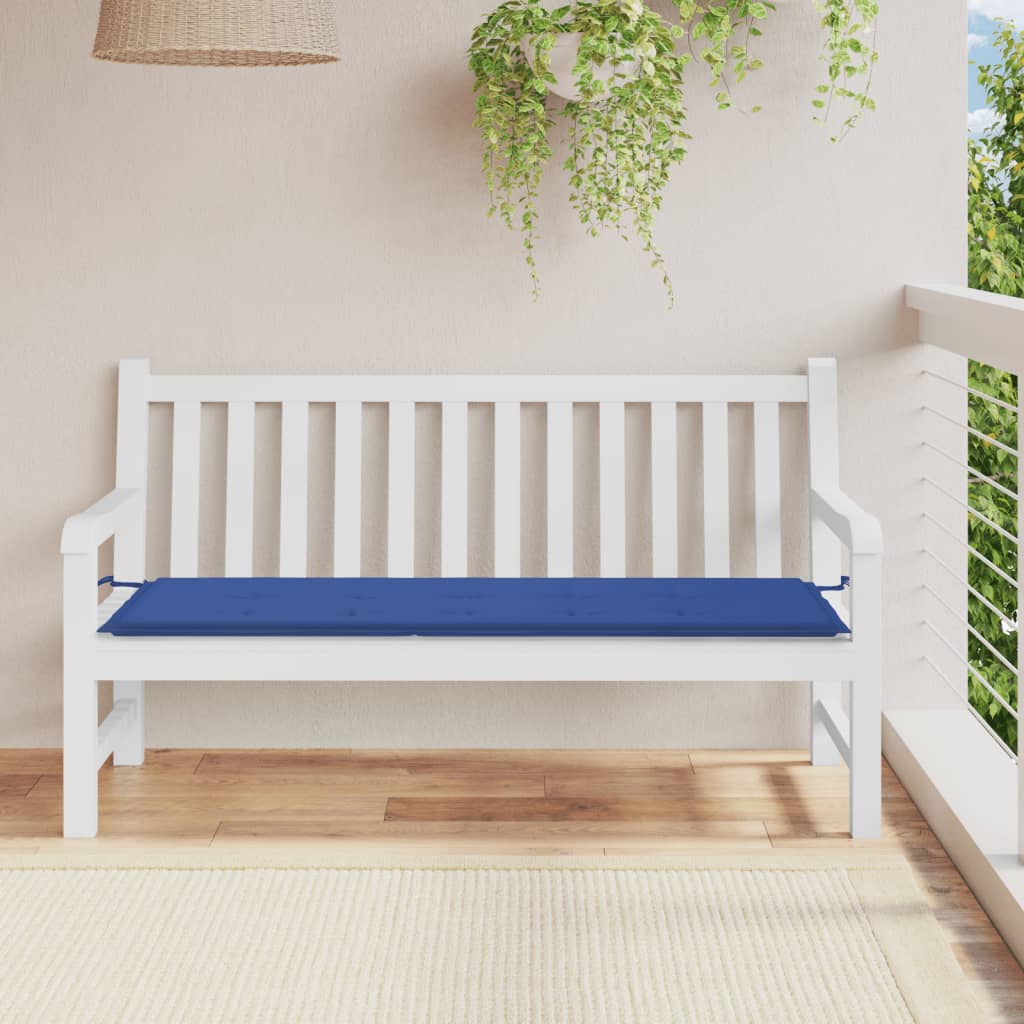 Vidaxl Garden Banch Cushion 150x50x3 cm tessuto Oxford blu reale