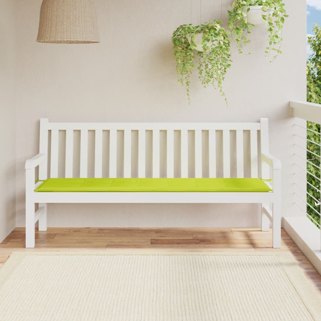 Vidaxl Garden Banch Cushion 180x50x3 cm Tessuto Oxford Verde chiaro